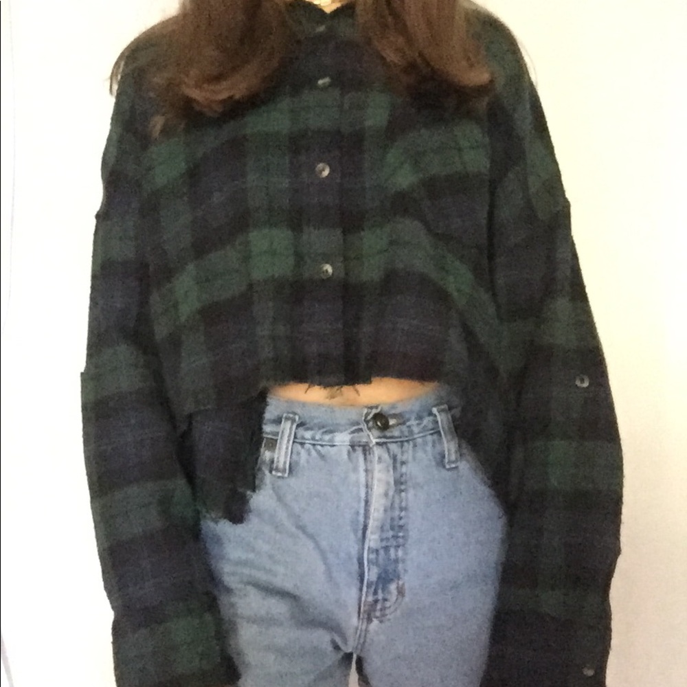 American threads cropped flannel